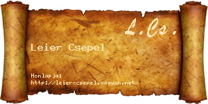 Leier Csepel névjegykártya